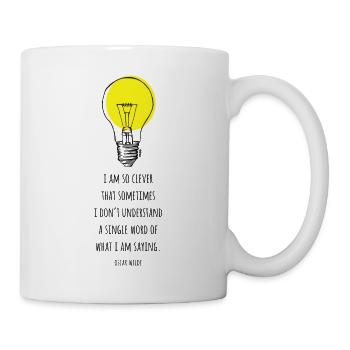Oscar Wilde - Clever - Tasse - Weiß - Rechts
