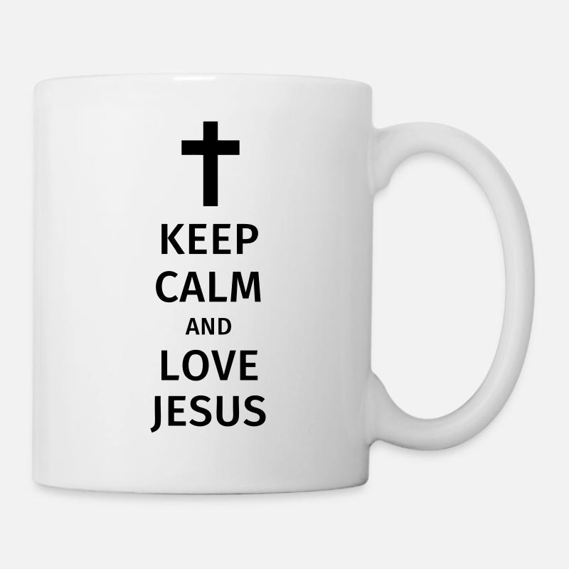 keep calm and love jesus - Mug blanc - blanc