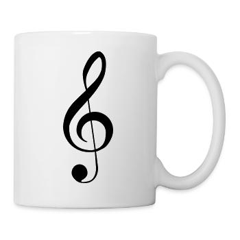 Clef Music Notes - Mug blanc - blanc - Droite