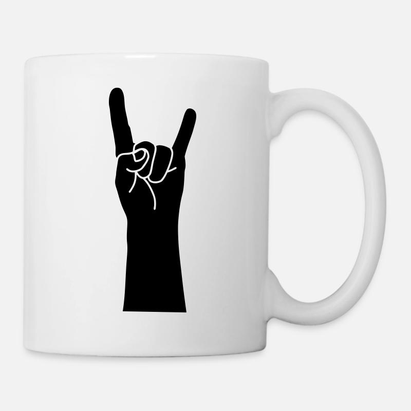 Metal Hand - Tasse - Weiß