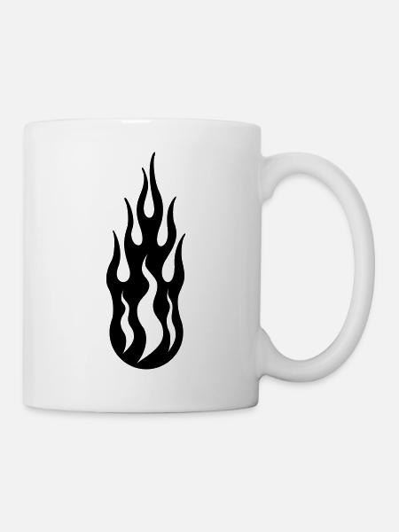 tribal flame - Tasse - Weiß