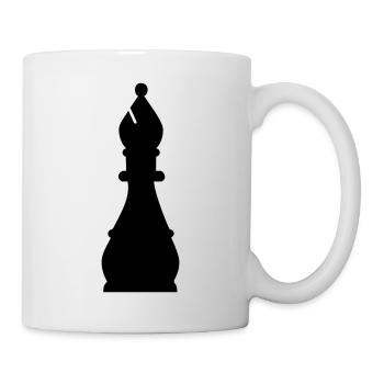 Schach Läufer - Tasse - Weiß - Rechts
