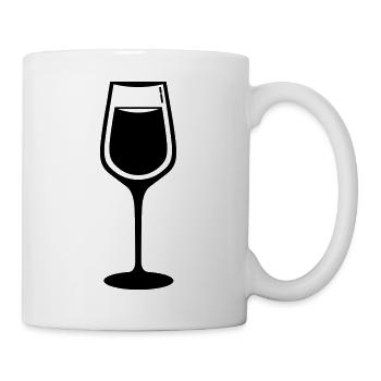 Weinglas / Wein - Tasse - Weiß - Rechts