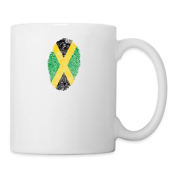 JAMAÏQUE EMPREINTE. RASTAFARI REGGAE RASTA - Mug blanc - blanc - Droite