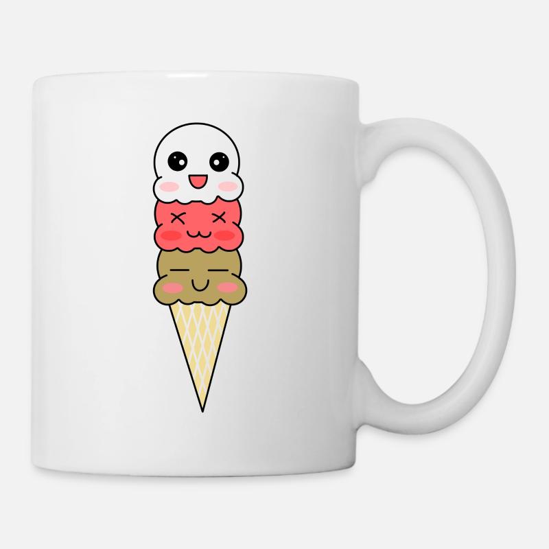 crème glacée - Mug blanc - blanc