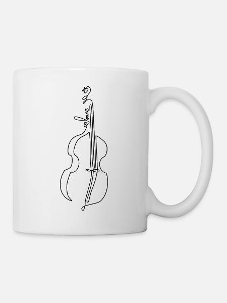 one line bass - Tasse - Weiß