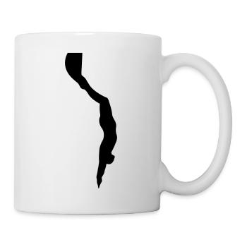 Freediver Silhouette - Tasse - Weiß - Rechts