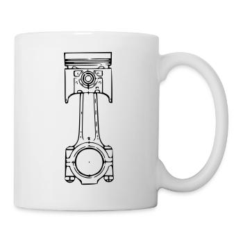Kolben - Tasse - Weiß - Rechts