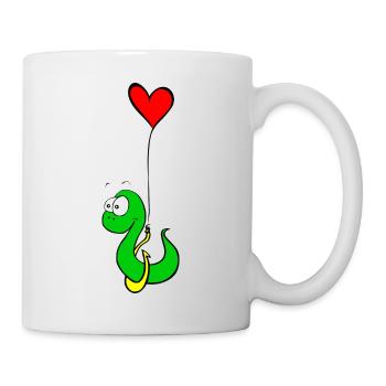 asticot amoureux - Mug blanc - blanc - Droite