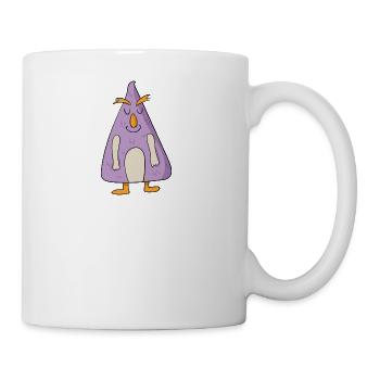 Lustiges Lila Monster Halloween Fantasie Horror - Tasse - Weiß - Rechts