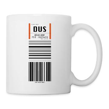 Flughafen Düsseldorf DUS - Tasse - Weiß - Rechts