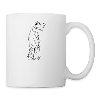 cricket player spieler sports sport1 - Tasse - Weiß - Rechts