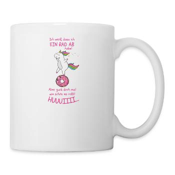 Einhorn T-Shirt Geschenk Idee Lustig Geburtstag - Tasse - Weiß - Rechts
