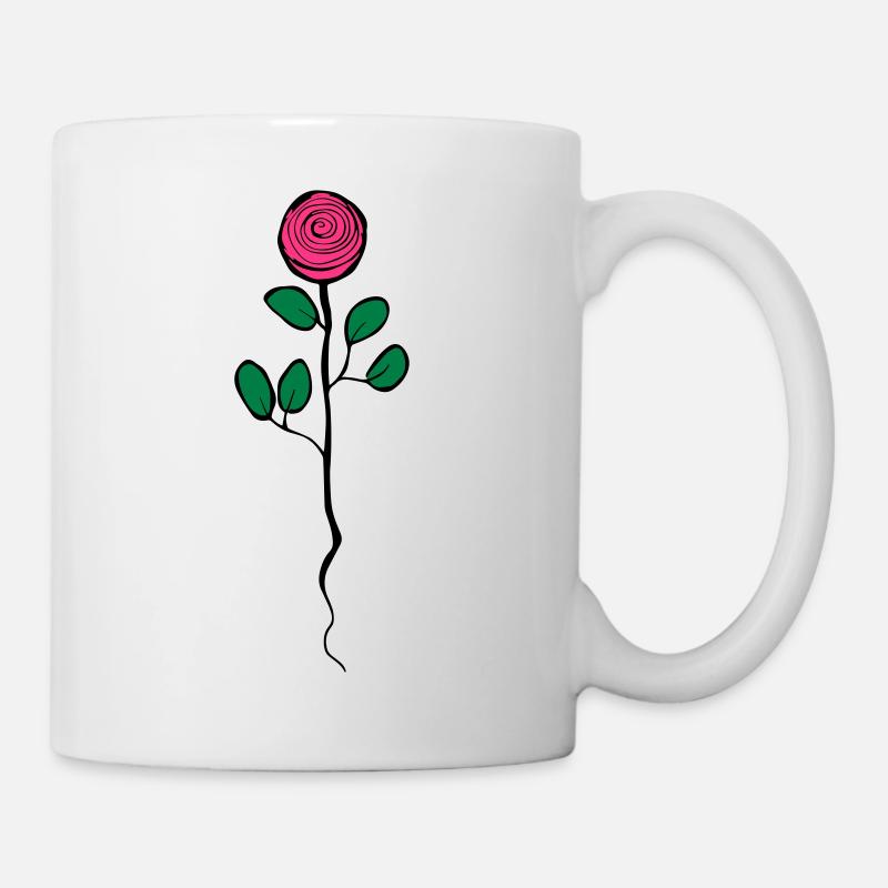 Rose - Tasse - Weiß