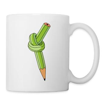 Bleistift - Tasse - Weiß - Rechts