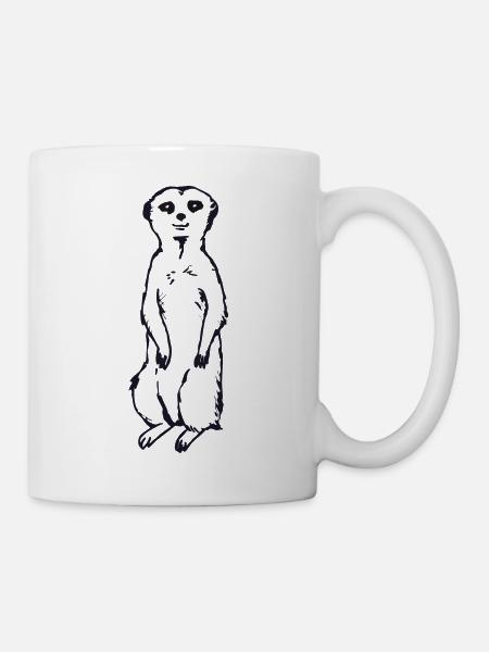 Erdmännchen Baby Geschenkidee - Tasse - Weiß