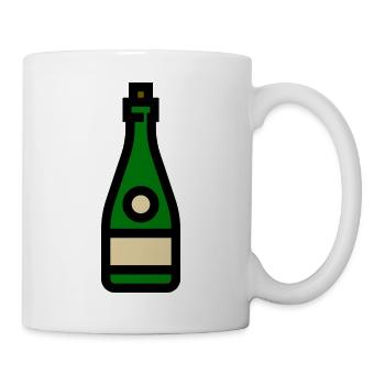 glass, sparkling wine, glass - Mug - white - Right