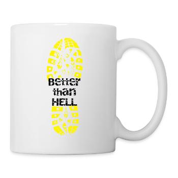 course a pied en enfer - Mug blanc - blanc - Droite