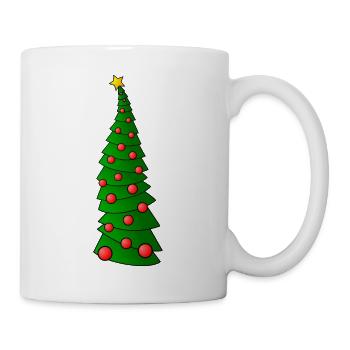 Weihnachtspullover - Weihnachtsbaum - Tasse - Weiß - Rechts