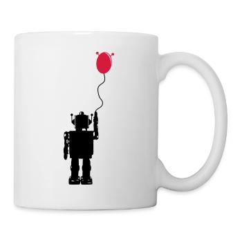 Roboterluftballon Hinten - Tasse - Weiß - Rechts