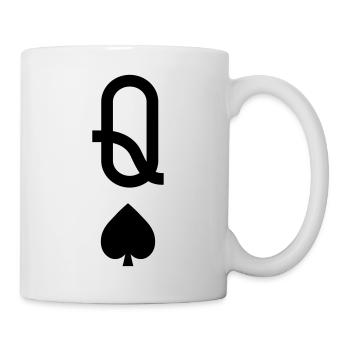 Dame Pik - Tasse - Weiß - Rechts