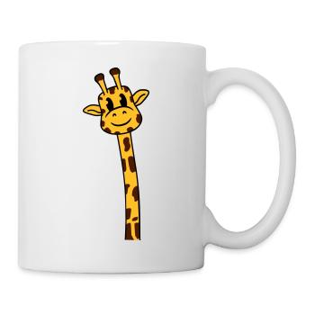 Funny Long Neck Giraffe Cool Cute Animals - Mug - white - Right