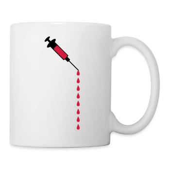 Syringe blood drops weight loss medicine - Mug - white - Right