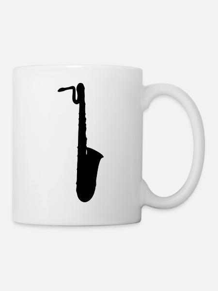 saxophone saxo baryton - Mug blanc - blanc