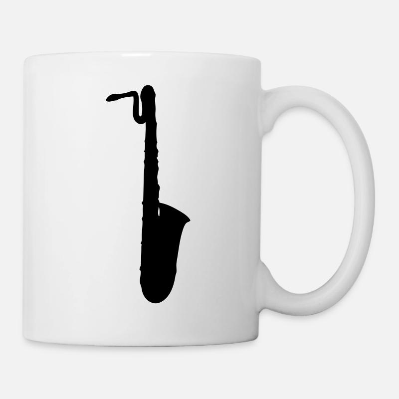 Zeichnen, Saxophon Baritonsax - Tasse - Weiß