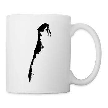 Hiddensee-Karte - Tasse - Weiß - Rechts