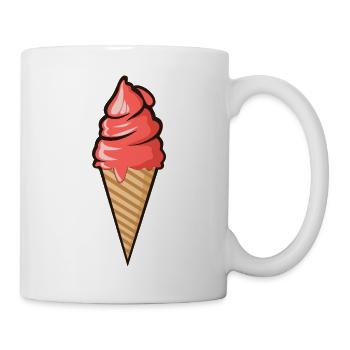 Crème glacée gaufres crème glacée gaufres vacances d'été au soleil - Mug blanc - blanc - Droite