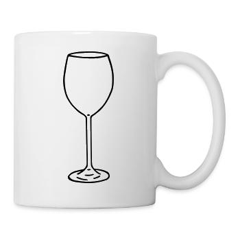 Weinglas - Tasse - Weiß - Rechts