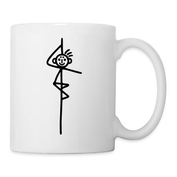 Strichmännchen Pole Dance - Tasse - Weiß - Rechts