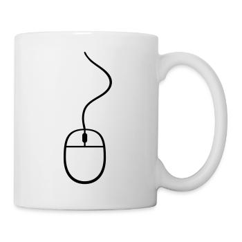 câble d'ordinateur souris clic de commande pc ordi - Mug blanc - blanc - Droite