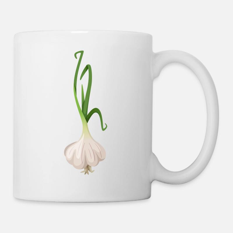Knoblauch Pflanze - Tasse - Weiß