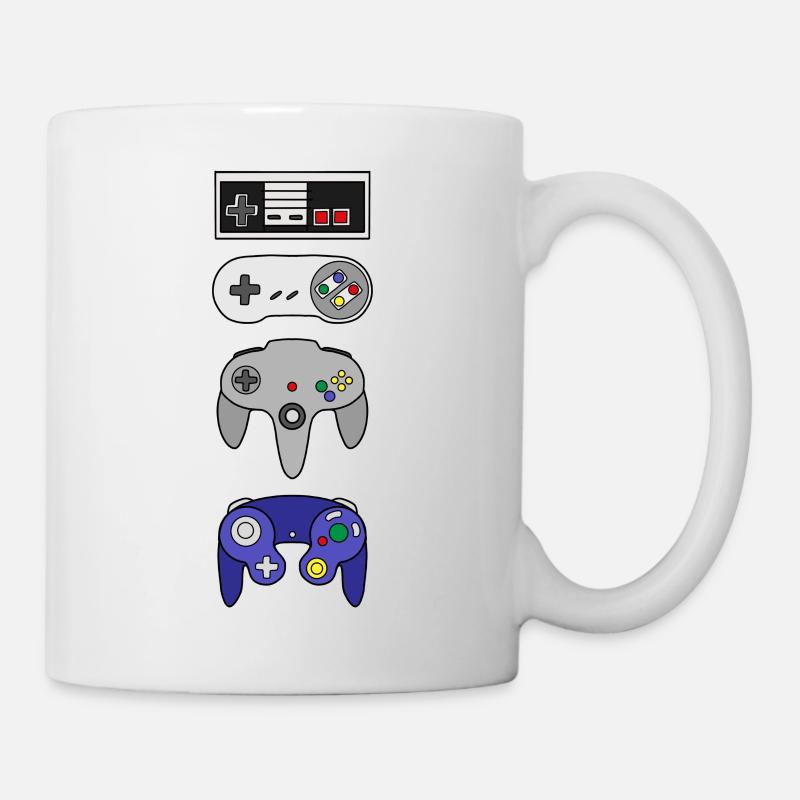 Retro Gaming Controller Konsole Gamepad Gamer - Tasse - Weiß