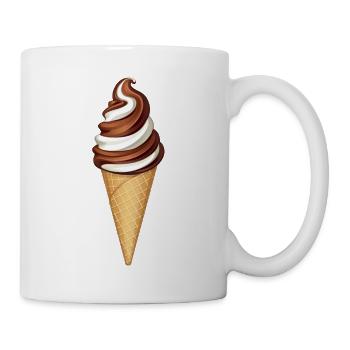 Ice cream T shirt template - Tasse - Weiß - Rechts