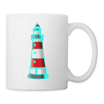 Leuchtturm Nautik Seefahrt Maritim Xmas - Tasse - Weiß - Rechts