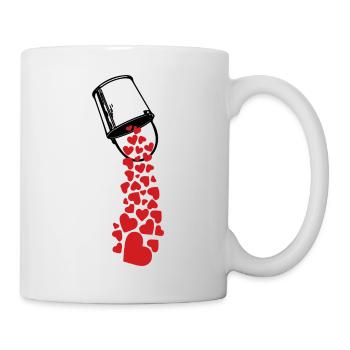 POURING LOVE Hearts Street Art - Mug - white - Right