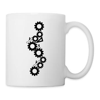 Scoliosis gears black - Mug - white - Right