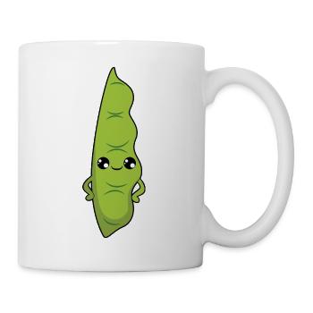 Grüne Bohnen - Tasse - Weiß - Rechts