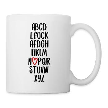 ABC Spruch fuck AFD Politik Wahlkampf Schrift - Tasse - Weiß - Rechts