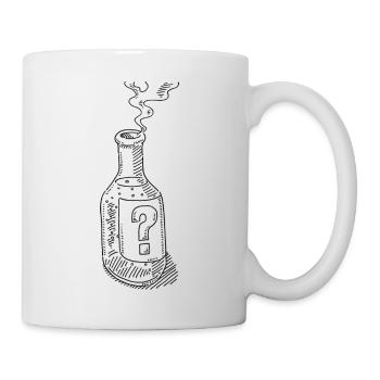 Geheimnisvolle Flasche Unbekannter Inhalt Symbol - Tasse - Weiß - Rechts