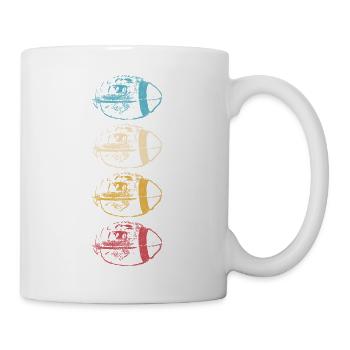 Amerikanischer Football amerikanisch Vektor Stolz - Tasse - Weiß - Rechts