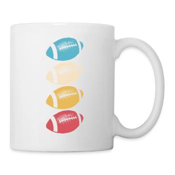Amerikanischer Football amerikanisch Vektor Stolz - Tasse - Weiß - Rechts
