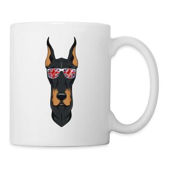 Doberman UK Sunglasses I English Flag I Union - Mug - white - Right