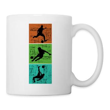 Maillot de foot au look rétro vintage. - Mug blanc - blanc - Droite