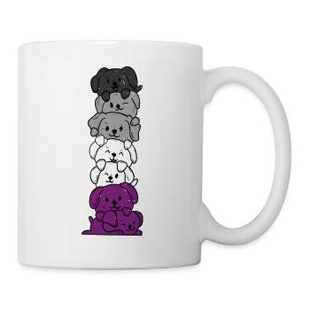 asexual dog cute asexuality pride lgbtqai - Mug - white - Right
