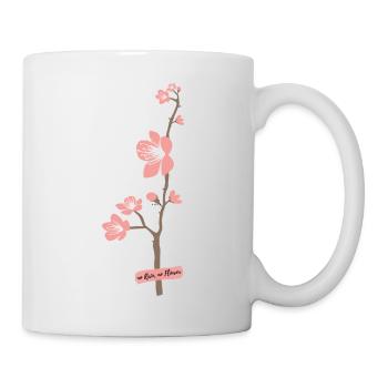 Cute Japanese Flower Pink Design - Mug - white - Right
