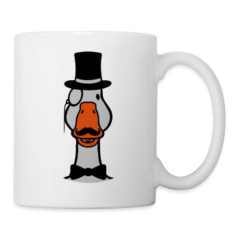 Zylinder Comic Gans Sir - Tasse - Weiß - Rechts